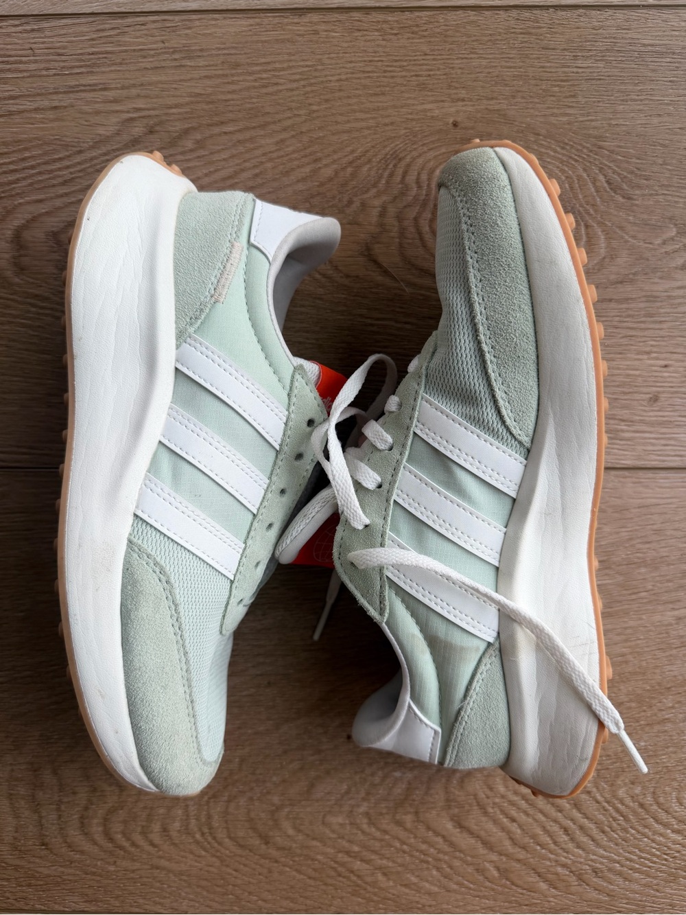🌿 adidas Light Green Retro Runner Sneakers 🌿